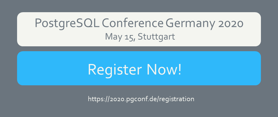 Registration - PostgreSQL Conference Germany 2020
